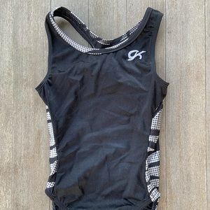 GK black and silver gymnastics leo